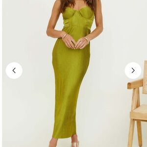 Elegant Olive Green Women's Dress